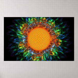 Sunburst Daisy Poster