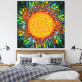 "Sunburst Daisy" Stretched Canvas Print Leinwanddruck (Insitu (Schlafzimmer))