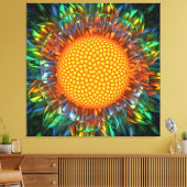 "Sunburst Daisy" Stretched Canvas Print Leinwanddruck (Insitu (Wohnzimmer))