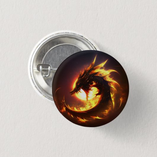SUNBURST DRAGON BUTTON (Vorne & Hinten)