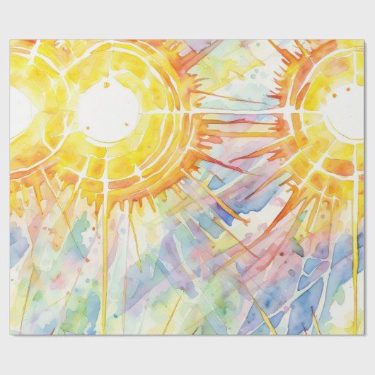 Sunburst Elegance Geschenkpapier (Flach)