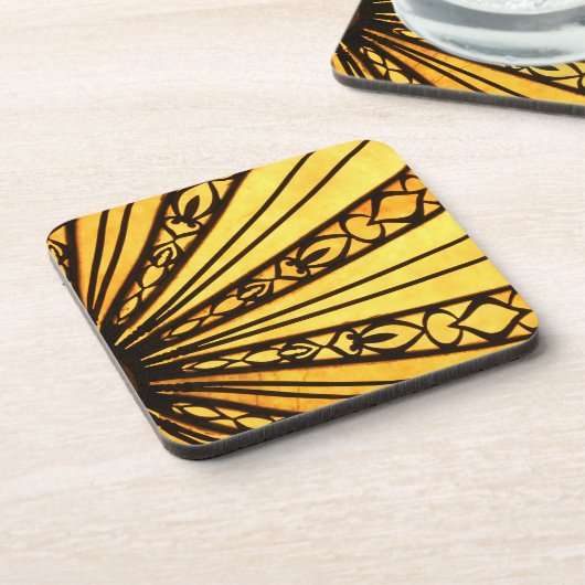 Sunburst Hard-Kunststoff-Untersetzer Getränkeuntersetzer (Linke Seite)