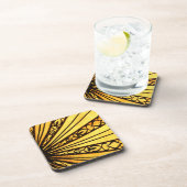 Sunburst Hard-Kunststoff-Untersetzer Getränkeuntersetzer (Rechte Seite)