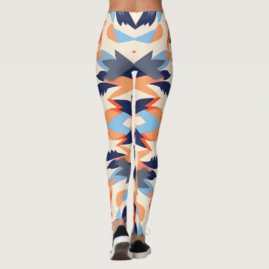 Sunburst Ikat Pattern Leggings (Rückseite)