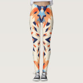 Sunburst Ikat Pattern Leggings (Vorderseite)