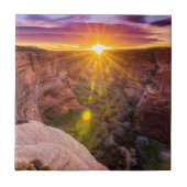 Sunburst in Canyon de Chelly, AZ Fliese (Vorderseite)