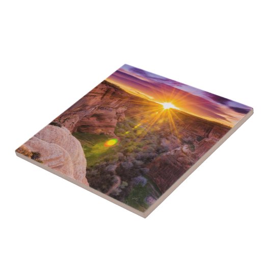 Sunburst in Canyon de Chelly, AZ Fliese (Seite)