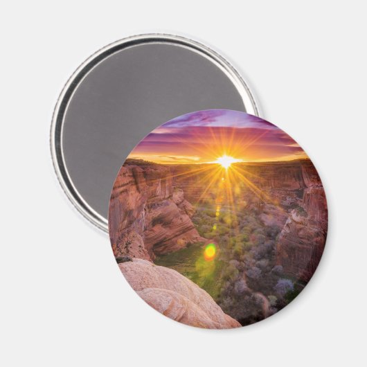 Sunburst in Canyon de Chelly, AZ Magnet (Vorderseite/Rückseite)