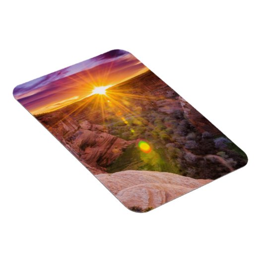 Sunburst in Canyon de Chelly, AZ Magnet (Rechte Seite)