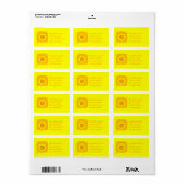 Sunburst Labels Adressaufkleber (Vorne)