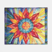 Sunburst Medallion Quilt Fleecedecke (Vorderseite (Horizontal))
