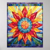 Sunburst Medallion Quilt Poster (Vorne)