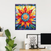 Sunburst Medallion Quilt Poster (Heimbüro)