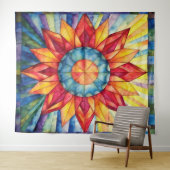 Sunburst Medallion Quilt Wandteppich (Beispiel (Horizontal))