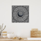 Sunburst Op Art Poster (Küche)