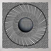 Sunburst Op Art Poster (Vorne)