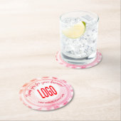 Sunburst Peppermint Candy Square Paper Untersetzer (Vor Ort)