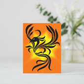 Sunburst Phoenix Postkarte (Stehend Vorderseite)