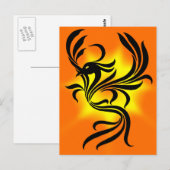 Sunburst Phoenix Postkarte (Vorne/Hinten)