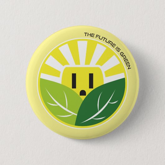 Sunburst Plug für erneuerbare Energien Button (Vorderseite)