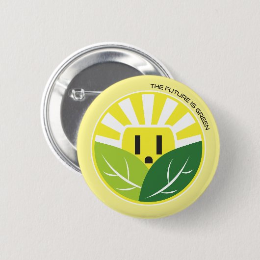 Sunburst Plug für erneuerbare Energien Button (Vorne & Hinten)