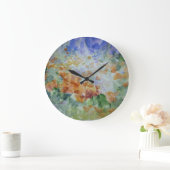 Sunburst Poppies Decorative Wall Clock Große Wanduhr (Zuhause)