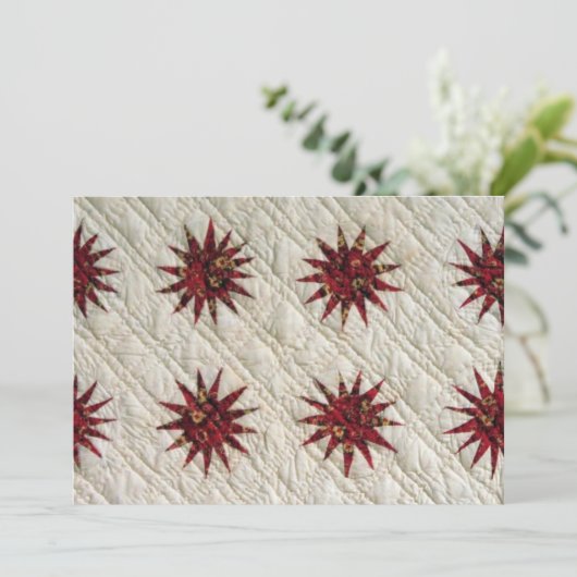 Sunburst Quilt Einladung (Stehend Vorderseite)