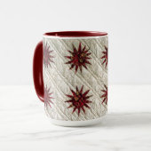 Sunburst Quilt Tasse (Vorderseite Links)