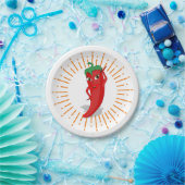 Sunburst Red Hot Pepper Diva Pappteller (Party)