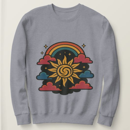 Sunburst Reverie - Vintager Tagtraum Sweatshirt (Design vorne)