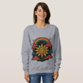 Sunburst Reverie - Vintager Tagtraum Sweatshirt (Vorne ganz)