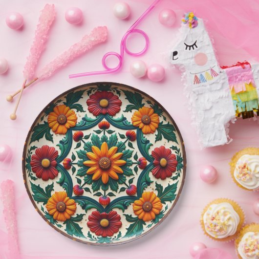 💀 🎉 Sunburst & Salsa Día de los Muertos Pappteller (Party)