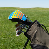 Sunburst Sea Across Striping with Name Golf Headcover (In SItu)