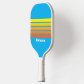 Sunburst Sea Across Striping with Name Pickleball Schläger (Links)