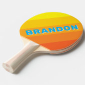 Sunburst Sea Bold Stripes with Name Tischtennis Schläger (Vorderseite)