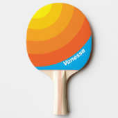 Sunburst Sea Circle Stripe with Name Tischtennis Schläger (Rückseite)