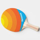 Sunburst Sea Circle Stripe with Name Tischtennis Schläger (Seitenansicht)