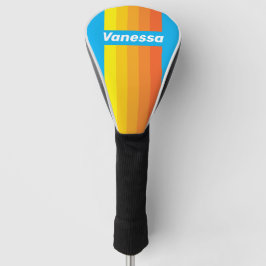 Sunburst Sea Pin Stripes with Name Golf Headcover