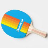 Sunburst Sea Pin Stripes with Name Tischtennis Schläger (Seitenansicht)