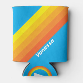 Sunburst Sea Stripes with Name Dosenkühler