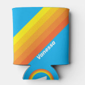 Sunburst Sea Stripes with Name Dosenkühler (Rückseite)