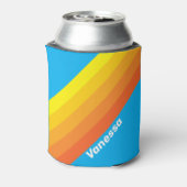 Sunburst Sea Stripes with Name Dosenkühler (Kanne Rückseite)