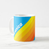 Sunburst Sea Stripes with Name Kaffeetasse (Vorderseite Links)