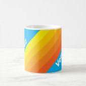 Sunburst Sea Stripes with Name Kaffeetasse (Mittel)