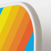 Sunburst Sea Stripes with Name Pickleball Schläger (Linke Seite)