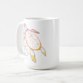 Sunburst Sea Turtle Kaffeetasse (Vorderseite Links)