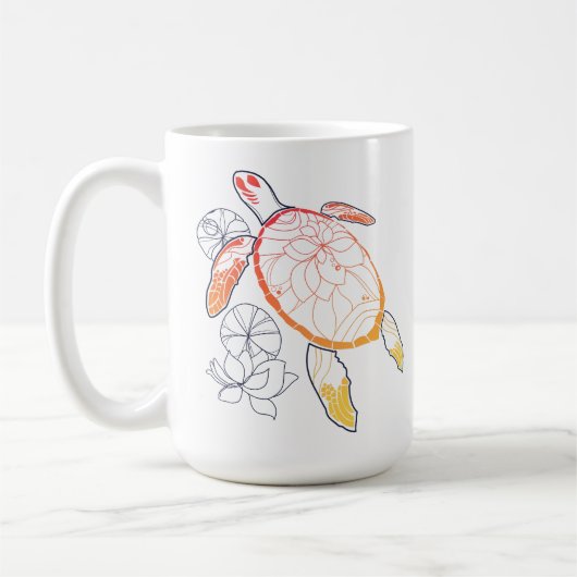 Sunburst Sea Turtle Kaffeetasse (Links)
