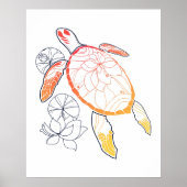 Sunburst Sea Turtle Poster (Vorne)