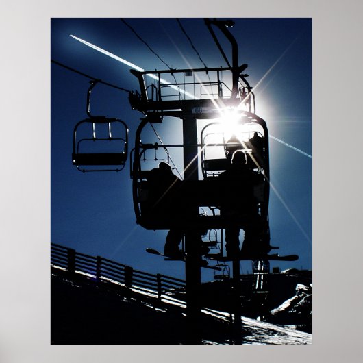 Sunburst Silhouette "68" Poster (Vorne)