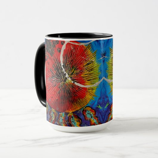 Sunburst Sonnenblume Tasse (Vorderseite Links)
